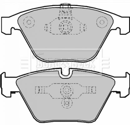 BORG & BECK Комплект тормозных колодок, дисковый тормоз BBP1969